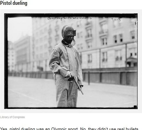 馬幅跳び、ピストル決闘、こん棒格闘… かつて存在した珍妙すぎるオリンピック公式競技種目8選！の画像3