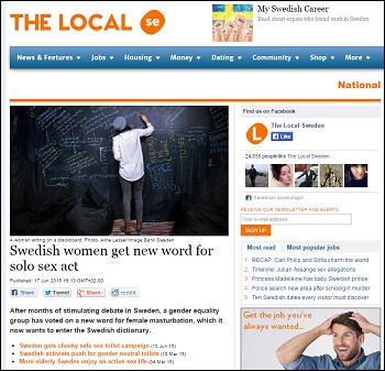 「女性の自慰行為」を意味する新語の響きがヤバ過ぎる!! スウェーデンの国語辞典にも収録か?の画像2