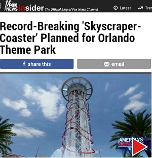 世界最高層ジェットコースター「Skyscraper」!!　アドレナリンの分泌が止まらない異次元のスリル＝米の画像1