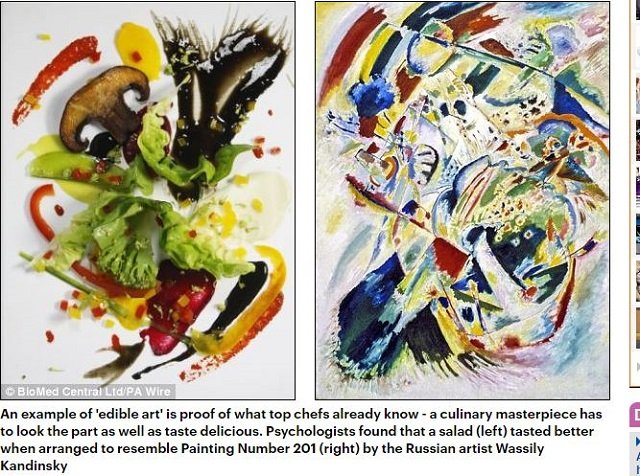 サラダの盛り付けをアート作品にすると2倍美味しくなることが判明！ カンディンスキーは激ウマ、ピカソは!?の画像1