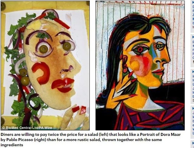 サラダの盛り付けをアート作品にすると2倍美味しくなることが判明！ カンディンスキーは激ウマ、ピカソは!?の画像2