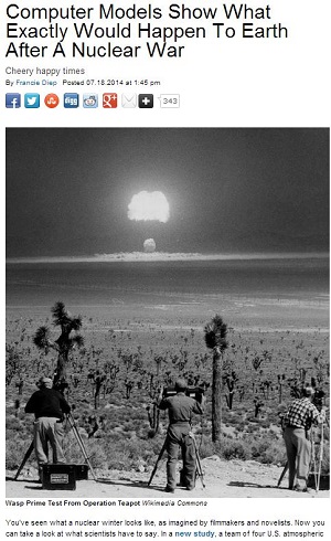 もしも核戦争が起きたら…？ コンピュータが予測する、過酷すぎる地球の状態!!の画像1