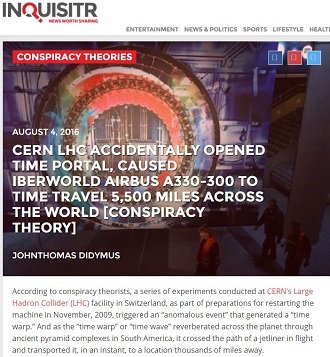 旅客機が乗員乗客ごと9,000km瞬間移動！ CERNの非公開ワープ実験とアノ墜落事故も関連か？の画像1