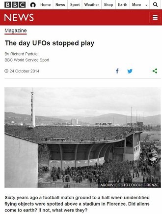 64年前にUFO出現でプロサッカーの試合が延期、写真も残存！ 町中が目撃、選手「あれは宇宙人だった」の画像3