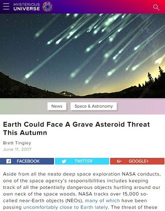 11月下旬までに巨大隕石シャワーで人類滅亡か!? 「おうし座流星群」に含まれる小惑星衝突のリスクが顕在化の画像2