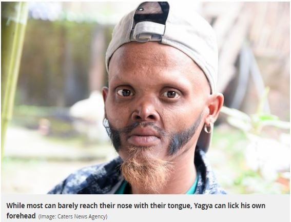 「舌でおでこを舐められる」男のビジュアルに失禁者ガチ続出！ 恐怖のあまり大人も卒倒… 全世界驚愕の舌技映像！の画像2