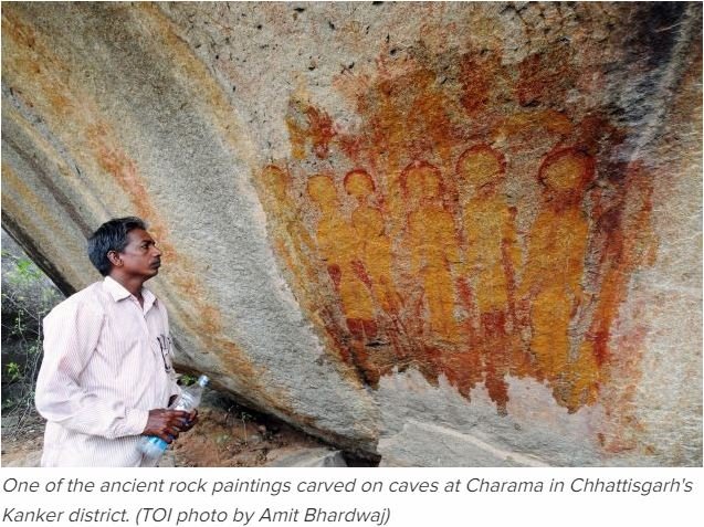 1万年前に描かれた「宇宙服を着たエイリアンとUFO」の洞窟画に衝撃展開！ NASAが本格調査の可能性＝インドの画像3