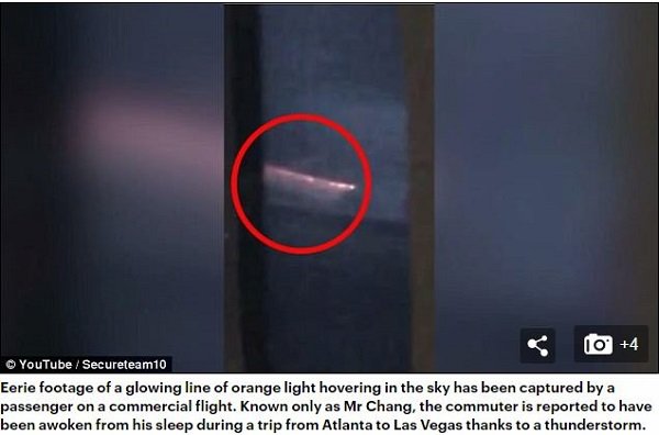 旅客機の乗客が不気味すぎる「シリンダー型UFO」をガチ激撮！ 嵐の中で真っ赤に輝き… HAARP実験説も急浮上！の画像1