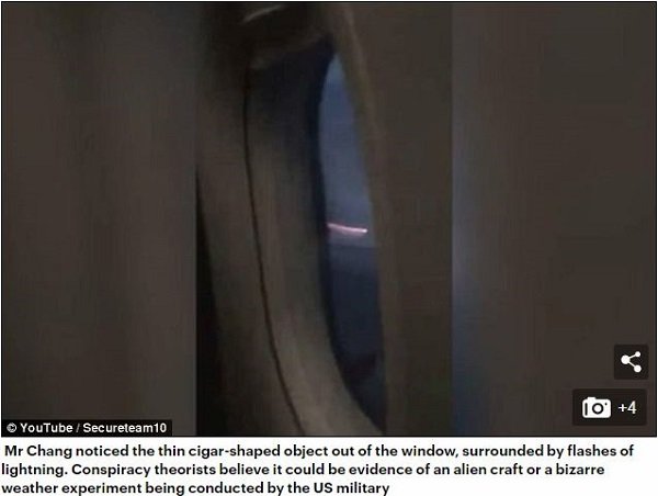 旅客機の乗客が不気味すぎる「シリンダー型UFO」をガチ激撮！ 嵐の中で真っ赤に輝き… HAARP実験説も急浮上！の画像3