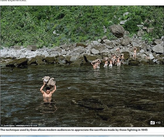 眼前によみがえる硫黄島の死闘！ 歴史的瞬間を捉えた写真が続々カラー化、臨場感がハンパない！の画像3