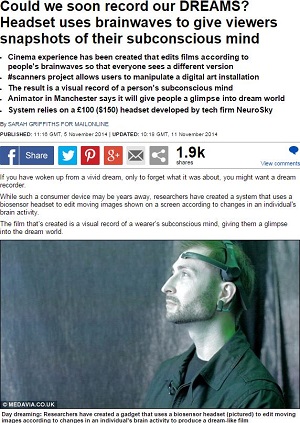 10年後、自分の夢を録画することができるようになる？　脳波を使った映像観賞システムの未来の画像1