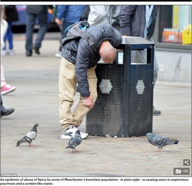 人を確実にゾンビにする最凶合成ドラッグ「スパイス」が蔓延！ 地面を這いずり、凍るように立ち、 呼吸を消し去る！ ＝イギリスの画像1