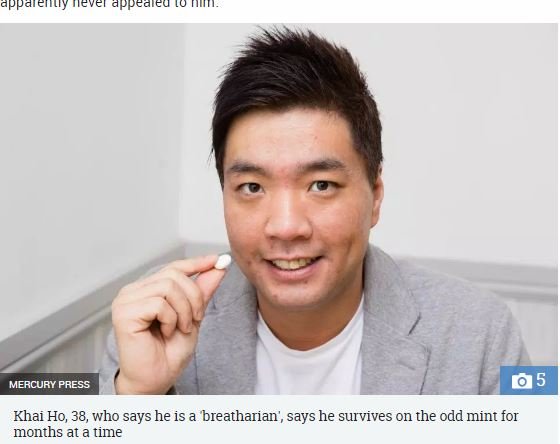 「不食人間」になったピザの宅配員の見た目の姿がヤバい！ 太陽エネルギーで生きる不食支持者の実態！の画像2