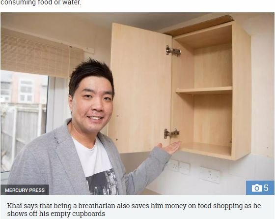 「不食人間」になったピザの宅配員の見た目の姿がヤバい！ 太陽エネルギーで生きる不食支持者の実態！の画像4