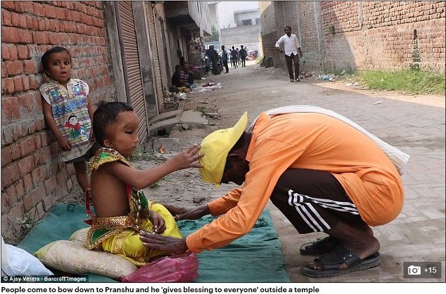 象の頭に人間の身体をもつ6歳少年、神の子として崇められ威厳タップリ！ 謎の奇病に負けぬガネーシャ君の日常とは？の画像2