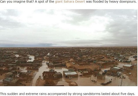 サウジアラビアの砂漠に氷の川が出現!?の画像2