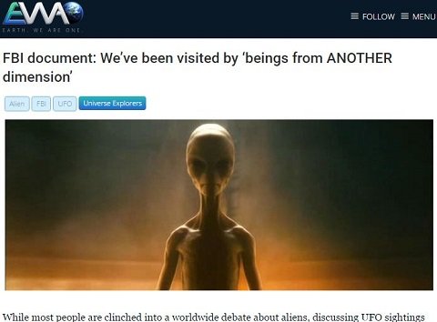 FBI機密文書に記されたUFOに関する９つの重要メモ「異次元からの来訪者が来ている」の画像1