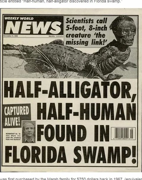 実在した半人半獣のワニ男「ジェイク」の生態！ うめき声で会話、たばこも吸い、足には水かき…現在はミイラに！の画像3