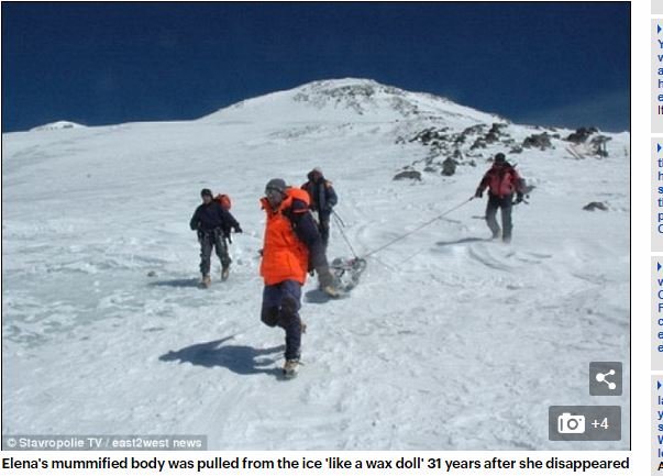 【閲覧注意】31年前に雪山で遭難した女性の「氷漬けミイラ」が発見される！ まるで蝋人形、回収される日を待ち続けて…の画像2