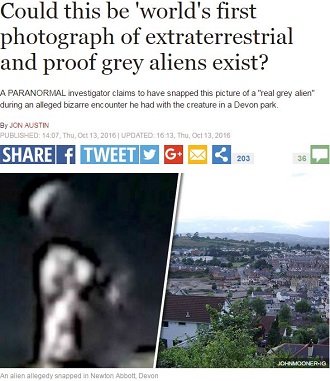 【衝撃画像】公園でグレイ型エイリアンを激写？走りながら吐血する姿も目撃される!!の画像3