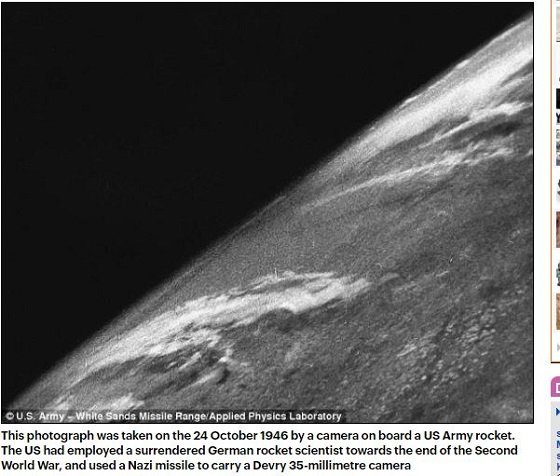 実はナチスが撮影していた「世界初・宇宙から見た地球の写真」が美しすぎる！の画像1