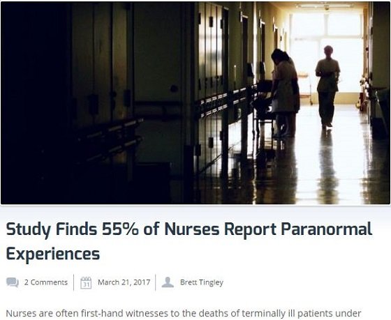 看護師の55％が勤務中に奇怪な超常現象を経験していることが判明！ しかも誰も怖がらないの画像1