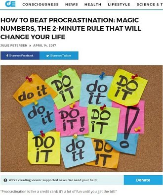 人生が激変する「2分ルール」とは？ 先延ばしグセや心理的不安も完全克服！の画像1