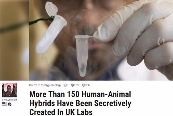 人間×動物のハイブリッドがすでに155体誕生していることが判明！ 英国のヤバすぎる秘密実験とは!?の画像2