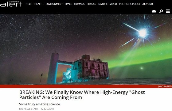 南極で検出された幽霊粒子の発生源を特定！ 40億光年彼方の「TXS 0506+056」1カ所からやってきている!?の画像3