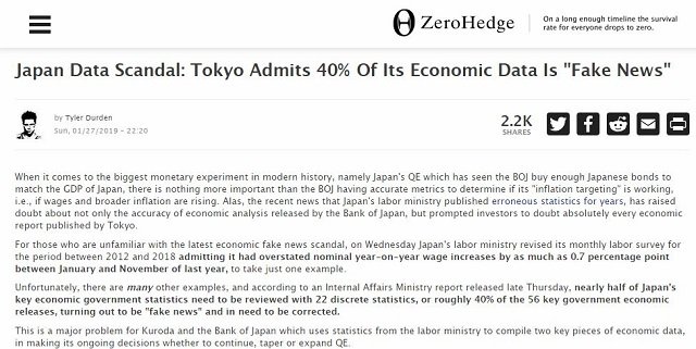 「日本の経済ニュースは40％がフェイク」海外メディアが本気で指摘！ アベノミクスや景気回復も何もかもウソ!?の画像1