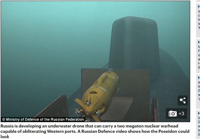 プーチンが新開発した最強魚雷「ポセイドン」が絶望的にヤバい！ 広島原爆×100倍の威力で敵の海軍基地を瞬殺、海神兵器の実態とは!?の画像1