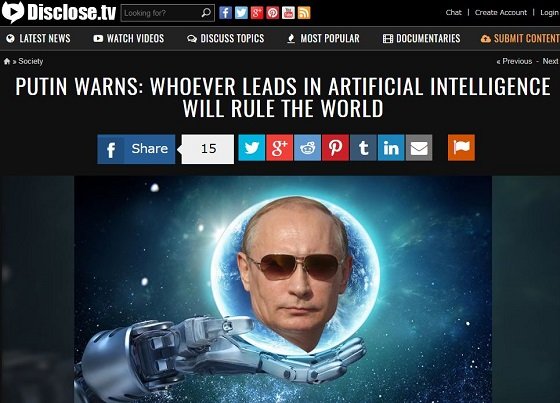 プーチンがAIに関して語った話が深すぎる！「ロシアは人工知能技術を他国とシェアする、なぜなら…」の画像1