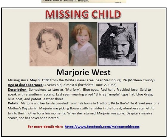 【未解決事件】80年不明の「マジョリー失踪事件」が激ヤバ！4歳の赤毛少女が忽然と消えた…!? 看護師の告白、謎の山男、古い鉱山…の画像1