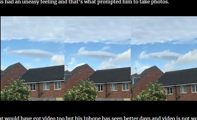 雲に化けるのが下手でバレバレなUFO出現！ 世界最高権威のUFO団体も認めた驚愕事例＝英の画像2