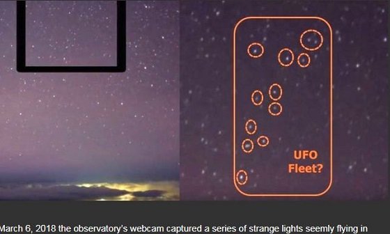 【衝撃映像】UFOが星に化けている決定的証拠がついに暴露される！ 天文台が撮影した満天の星空にUFO編隊がクッキリ！の画像3