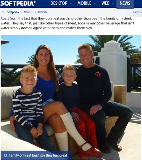 20年間「水と牛肉だけ」の家族！ 体に異変が？＝米の画像1