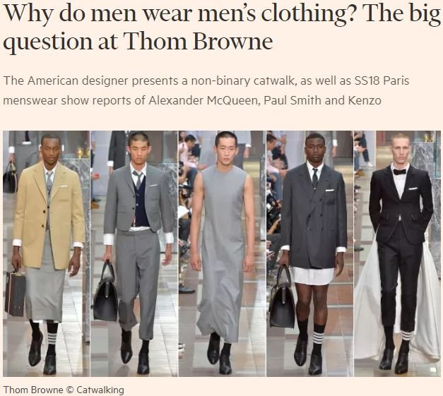 「ハイヒール＆スカート男子」の時代が到来！しかし、ランウェイはうまく歩けず…（2018年春夏パリコレ）の画像1