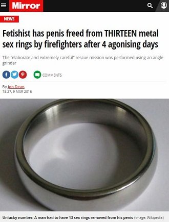 ドイツの消防士が「ペニスリング」を取り外す訓練をしていることが判明！ 肛門リンゴや尿道針も… 性具の事故急増、末期的事態の画像3