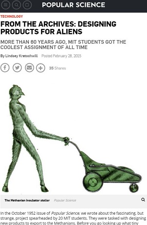 宇宙人向け商品開発!? 60年前のマサチューセッツ工科大学の授業がユニーク！の画像1