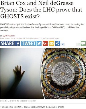 「LHC実験は幽霊の存在を明らかにするだろう」 英有名物理学者ガチ討議、導き出された最終結論は？の画像1