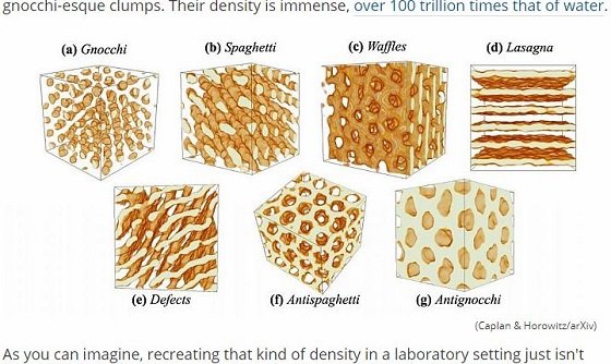 宇宙最強の物質がスパゲッティそっくりだったことが判明！ その名も原子核パスタ… 研究者戦慄「これは途方もない物質です」の画像2