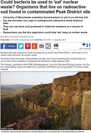 放射性物質を食べるバクテリアが発見される！ 核廃棄物の処理研究が大きく前進か？の画像1