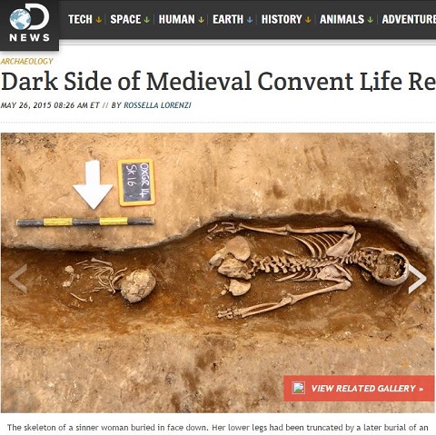 中世のセックス狂・修道女の骸骨が出土 ― 埋葬方法から判明したスキャンダラスな背景とは？の画像1