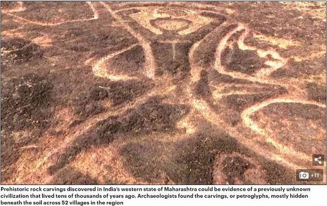 インド州当局が3.6億円でエイリアン文明調査か!? 古代インドの岩絵にアフリカの動物が描かれていることが判明での画像2