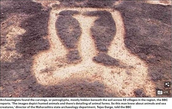 インド州当局が3.6億円でエイリアン文明調査か!? 古代インドの岩絵にアフリカの動物が描かれていることが判明での画像5