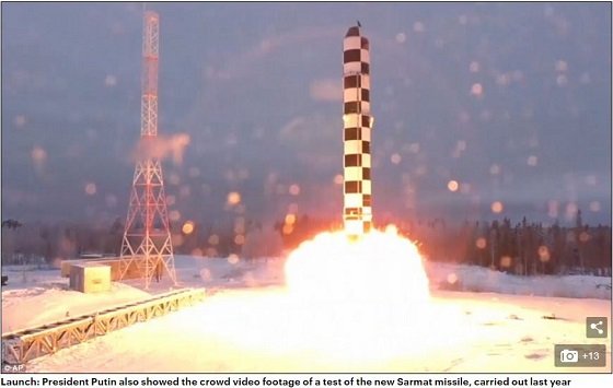 ロシアの最新無敵核兵器「サルマト」とは!? 宇宙から核弾頭の雨を降らせ全地球を滅ぼす… プーチンも大興奮！の画像1