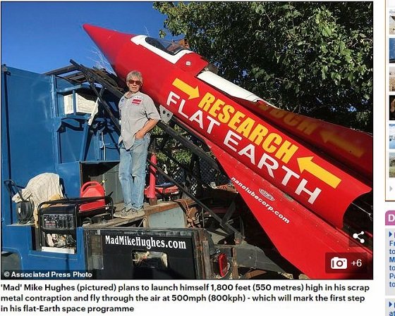 「地球平面説」を証明するために独学ロケットエンジニアが発射計画！有名選手やラッパーも平面派に次々転向中！の画像1