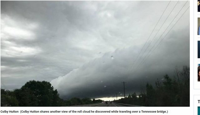 テネシー州に現れた超長い「ロール雲」に戦慄！ アメリカ国立気象局も関心、UFO・気象操作技術との関連は!?の画像2