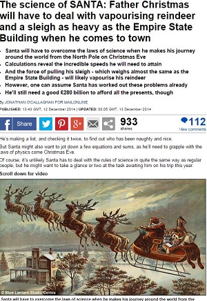 サンタクロースを科学すると、0.00426秒でトナカイは全滅するの画像1