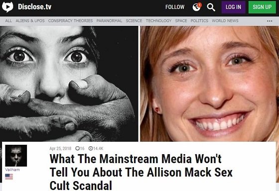 SEX奴隷斡旋カルト「NXIVM」幹部だった人気女優アリソン・マック逮捕！ 幼女標的、闇ブローカー、ロスチャイルド… さらにエグい事態が進行中！の画像2